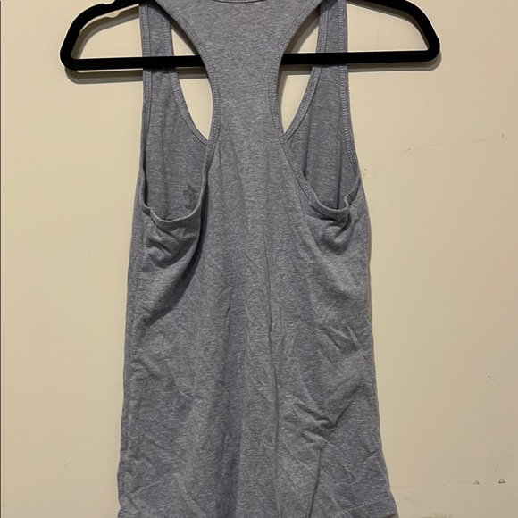 EUC Next Level Apparel Gray Racerback Tank Top with Bold Black Text Size LG - Picture 4 of 4